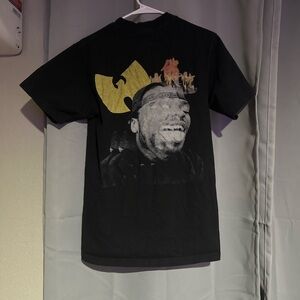 Black Graphic T-Shirt with Yellow Logo